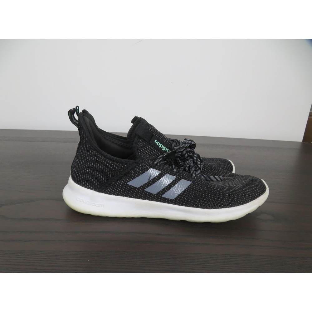 Adidas Cloudfoam Pure Shoes Womens 9 Black Running Sneakers EG3848 Gym